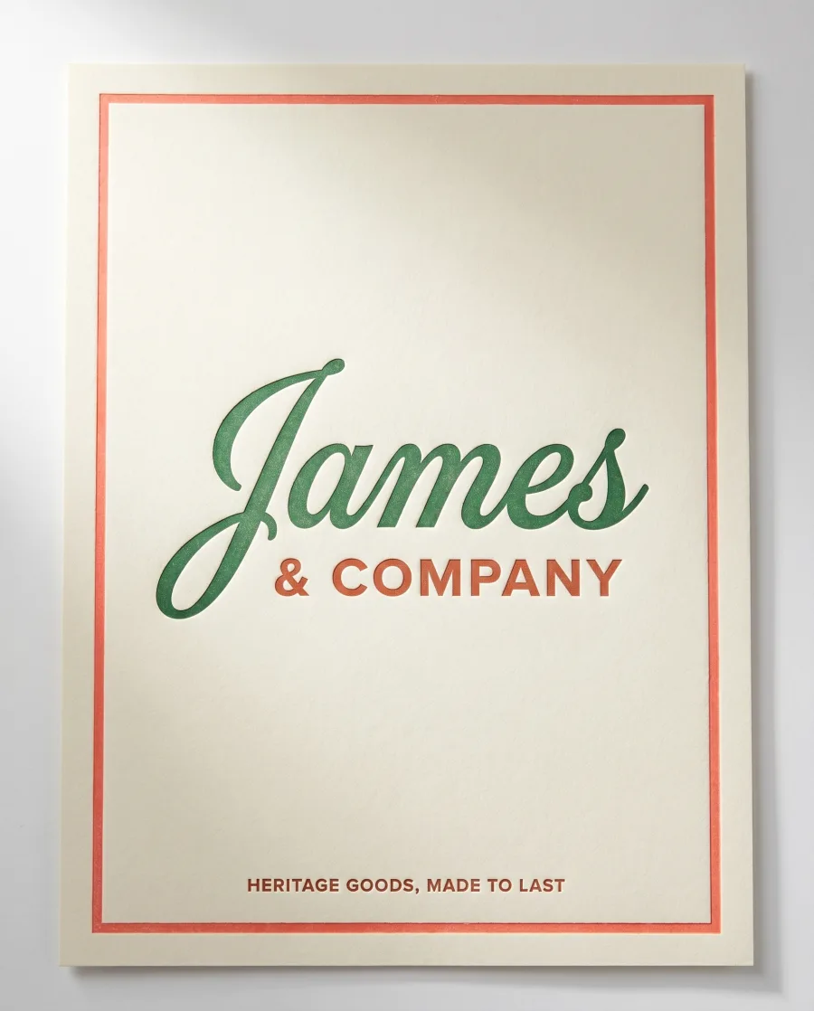James & Company brand poster